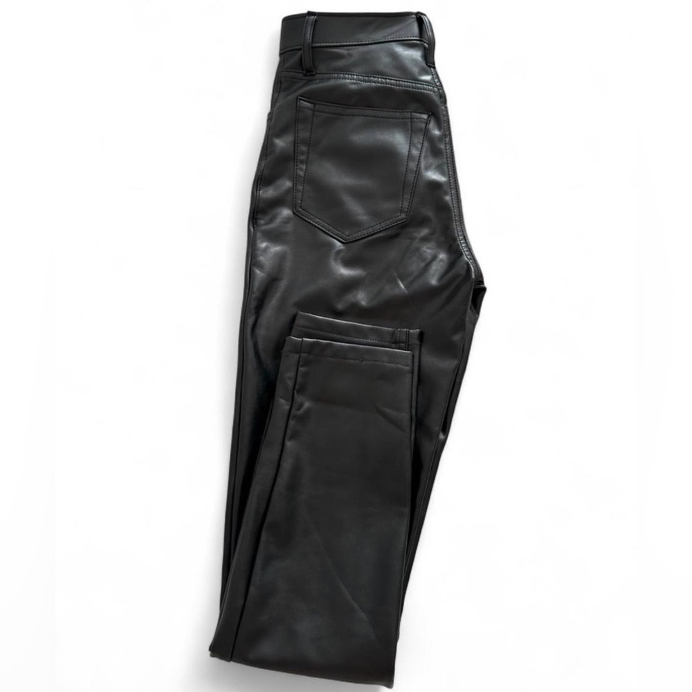 Abercrombie and Fitch faux leather black pants